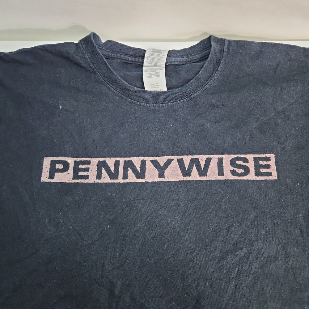 Vintage Pennywise Band Logo Shirt XL Black 90s Punk Rock Gildan Socal T-Shirt